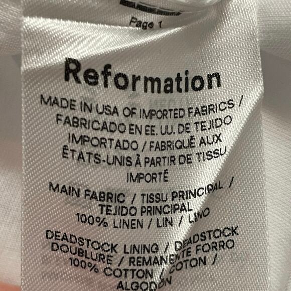 NWT - Reformation Marcella Linen Strapless Dress - Picture 5 of 7